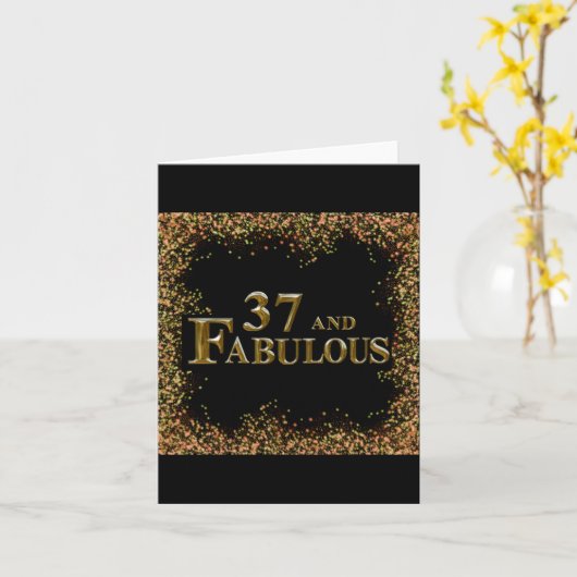 37e verjaardag kaart (Gele Bloem)