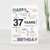 37e verjaardag Kaart (Voorkant)