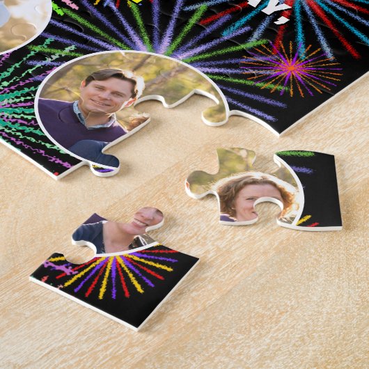 37e verjaardag: Leuke regenboog #, aangepaste naam Legpuzzel (Zijkant)