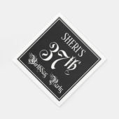 37e verjaardag Partij — Fancy Manuscript + de Naam Servet (Hoek)