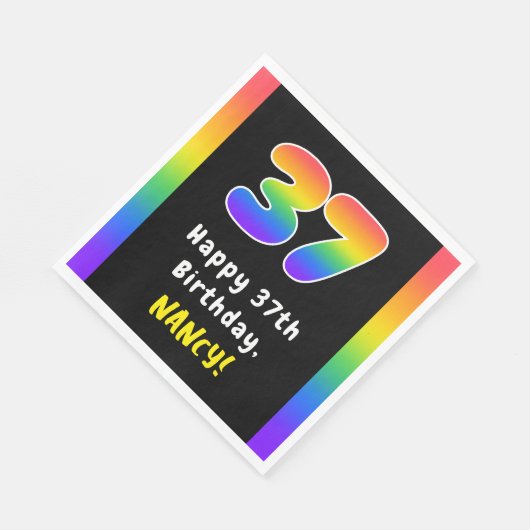 37e verjaardag: Regenboogspectrum # 37, Aangepaste Servet (Hoek)