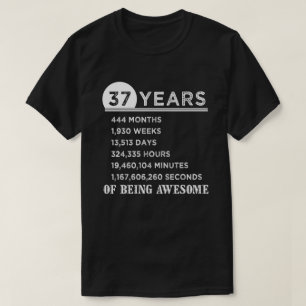 37e verjaardag Shirt 37 jaar oud Jubileum cadeaus