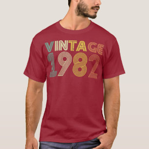 37e Verjaardag T Shirt Cadeau Vintage 1982 Mannen