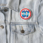 37e verjaardag v2 ronde button 5,7 cm (In situ)