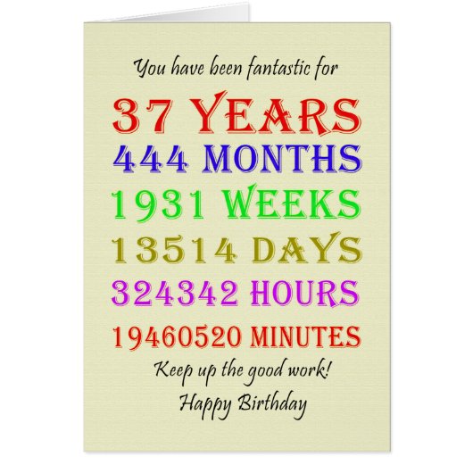 37e verjaardag van de mijlpalen (Voorkant)