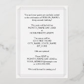 37e verjaardagsfeest — Fantasie schrift & Aangepas Folie Uitnodiging (Achterkant)