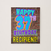 37th Birthday ~ Fun, Urban Graffiti geïnspireerd l Legpuzzel (Verticaal)