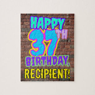 37th Birthday ~ Fun, Urban Graffiti geïnspireerd l Legpuzzel