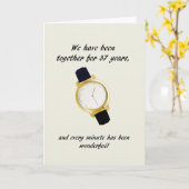 37th Wedding Jubileum Wrist Watch Kaart (Gele Bloem)