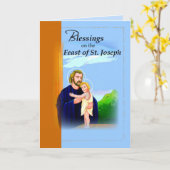 3820 zegen St. Joseph Feast Blue Kaart (Gele Bloem)