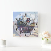 385 Steam Locomotive Vierkante Klok (Huis)