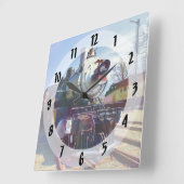 385 Steam Locomotive Vierkante Klok (Hoek)