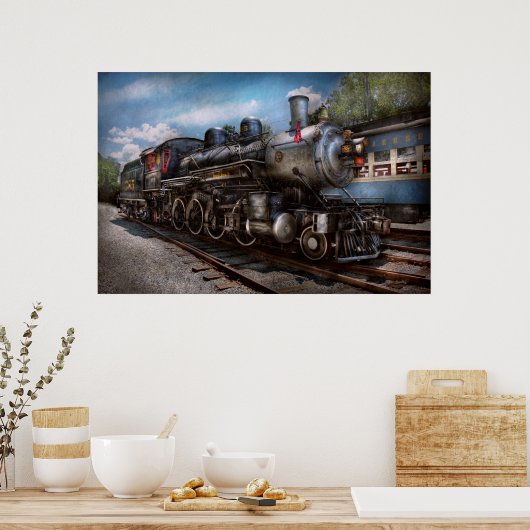 385 - Trein - Stuwmachine - 385 Volledig hersteld Poster (Keuken)