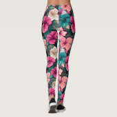 #38 Bloemen patroon Leggings (Achterkant)
