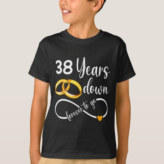 38 Down Voor Altijd Ga Paar T-shirt (Voorkant)