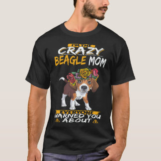 38 Ik ben de gekke Beagle-moeder Beagle T-shirt