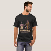 38 Ik hou van mijn Duitse herder Het zijn de mense T-shirt (Voorkant volledig)