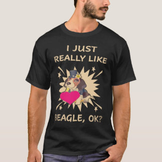 38 Ik vind Beagle gewoon echt leuk T-shirt