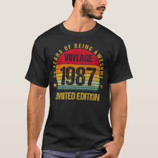 38 jaar 38 jaar 1987 38ste verjaardag t-shirt