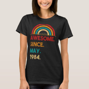 38 jaar Geweldige sinds mei 1984 38e verjaardag T-shirt