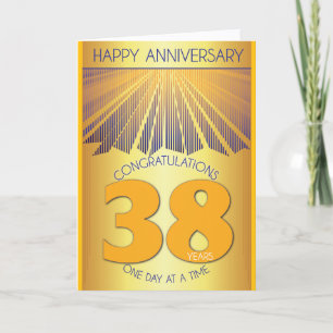 38 Jaar Nuchter Jubileum Gouden Straal 12 Stappe Kaart