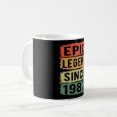 38 jaar oud Bday 1987 Epic Legend 38e verjaardag Koffiemok (Voorkant links)