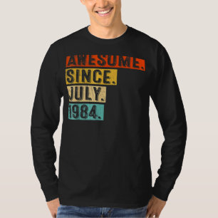 38 jaar oud Geweldige sinds juli 1984 38ste geboor T-shirt