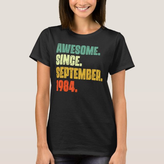 38 jaar oud Geweldige sinds september 1984 38e 3 T-shirt (Voorkant)