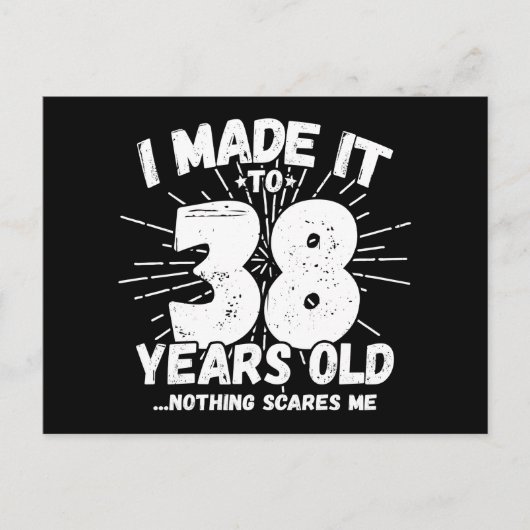 38 Jaar Oud Sarcastisch Meme Grappig 38e Verjaarda Briefkaart (Voorkant)