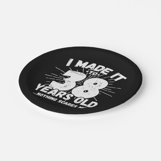 38 Jaar Oud Sarcastisch Meme Grappig 38e Verjaarda Papieren Bordje (Gekanteld)