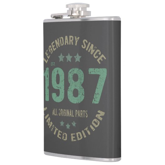 38 jaar oude Bday 1987 Legend 38ste verjaardag cad Heupfles (Links)