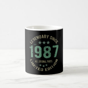 38 jaar oude Bday 1987 Legend 38ste verjaardag cad Koffiemok
