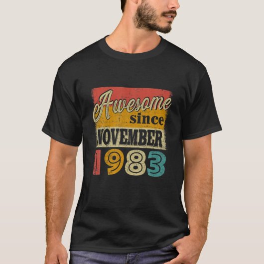 38 jaar oude deoratie Geweldige sinds november 199 T-shirt (Voorkant)
