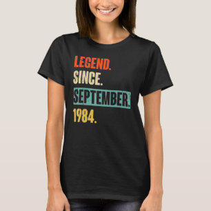 38 jaar oude legend sinds september 1984 38e herfs t-shirt