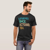 38 jaar oude leggende sinds oktober 1984 38e geboo t-shirt (Voorkant volledig)