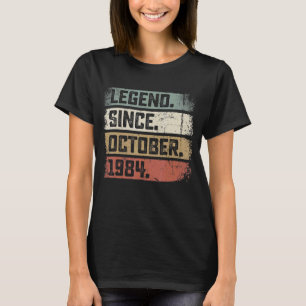 38 jaar oude leggende sinds oktober 1984 38e geboo t-shirt