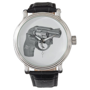 .38 Neus revolver Horloge