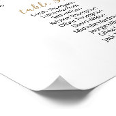 38 Tafels Vind uw zitplaatskaart plan Poster (Hoek)