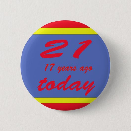 38 Verjaardag Ronde Button 5,7 Cm (Voorkant)