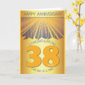 38 Year Sober Anniversary | Golden Ray 12 Step  Kaart (Gele Bloem)
