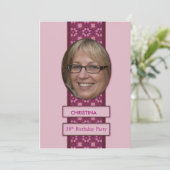 38e Afbeelding en naam van de verjaardagspartij Kaart (Staand voorkant)