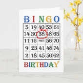 38e Birthday Bingo-kaart Kaart (Gele Bloem)