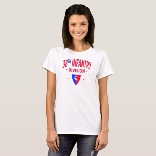 38e Infanteriedivisie - Amerikaanse Militaire Vrou T-shirt (Voorkant volledig)