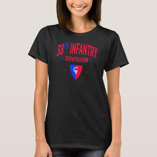 38e Infanteriedivisie - Amerikaanse Militaire Vrou T-shirt (Voorkant)
