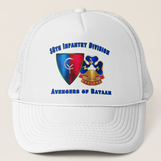 38e Infanteriedivisie Avengers of Bataan Trucker Pet (Voorkant)