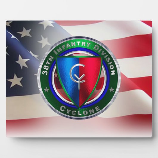 38e infanteriedivisie "Cyclone" Fotoplaat (Voorkant)