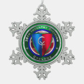 38e infanteriedivisie tin sneeuwvlok ornament (Voorkant)