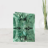 38e Jubileum voor bruiloft Green Beryl Kaart (Achterkant)