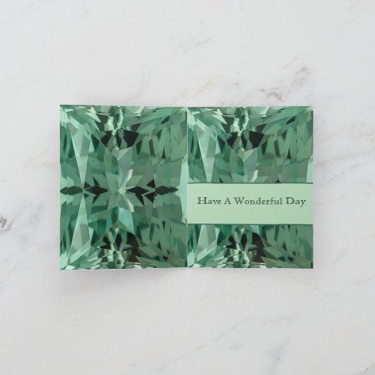 38e Jubileum voor bruiloft Green Beryl Kaart (Binnen)