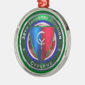 38e kerstdag infanteriedivisie metalen ornament (Links)